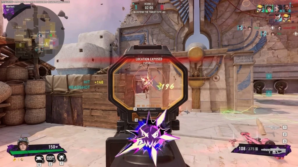 Fragpunk scoped aim with ESP player label